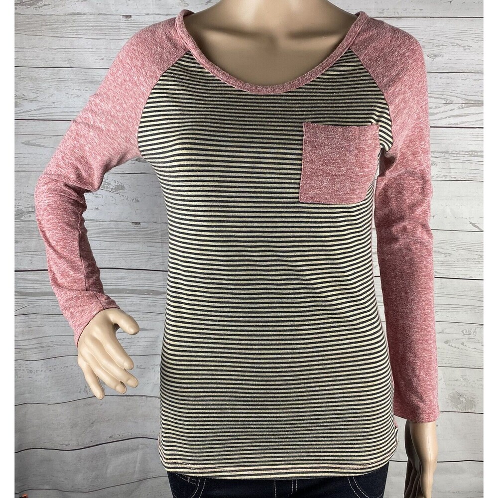 I Love S&S Raglan Pocket Tee Striped